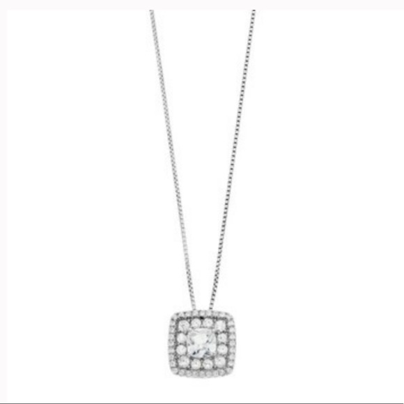 Genuine Diamond & Created White Sapphire Sterling - Picture 3 of 7